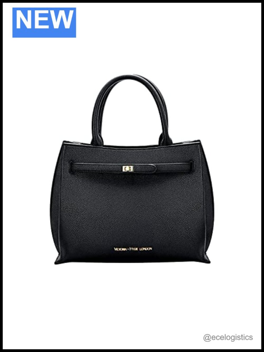 Vegan PU Leather Tote Bag Shopper Travel Handbag Adjustable Strap